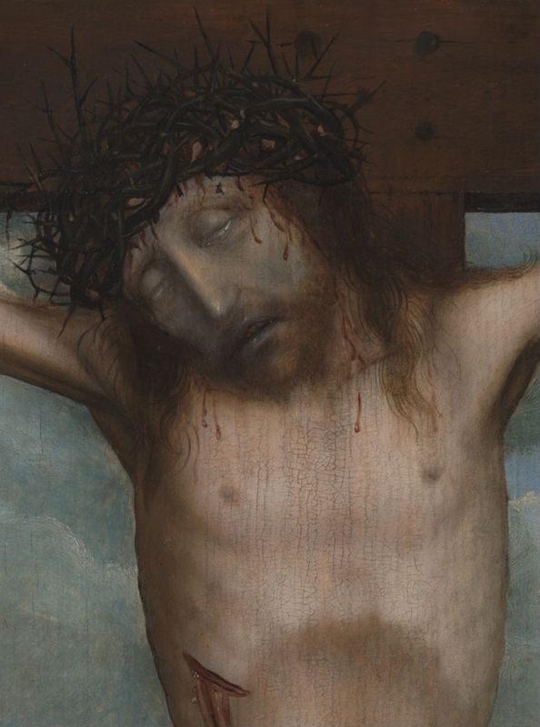 Christus aan het kruis met stichterspaar