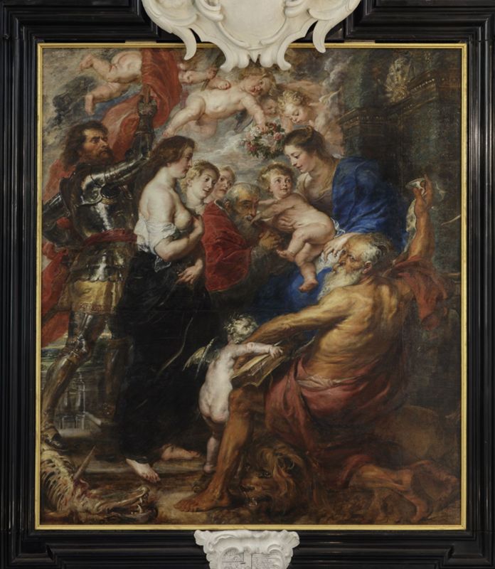 La Vierge à l'Enfant entourée de saints