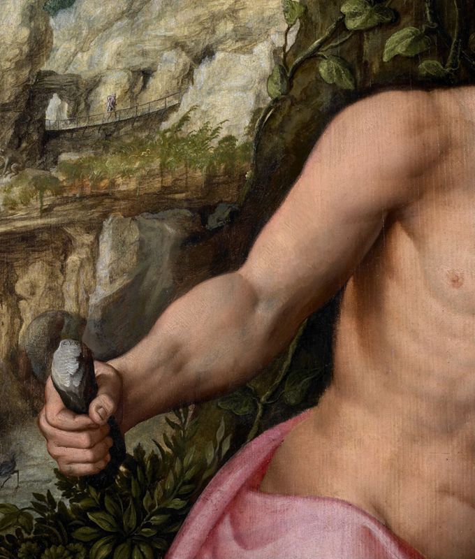 Saint Jérôme pénitent devant un paysage