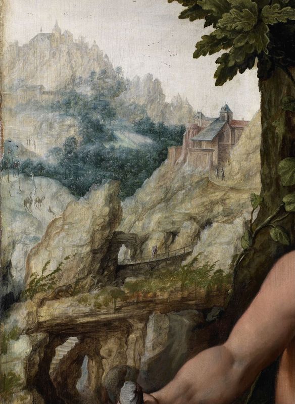 Saint Jérôme pénitent devant un paysage