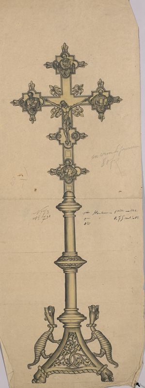 Projet de croix d'autel sur socle