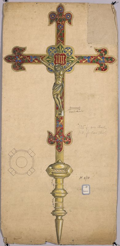 Projet de croix de procession avec émaux