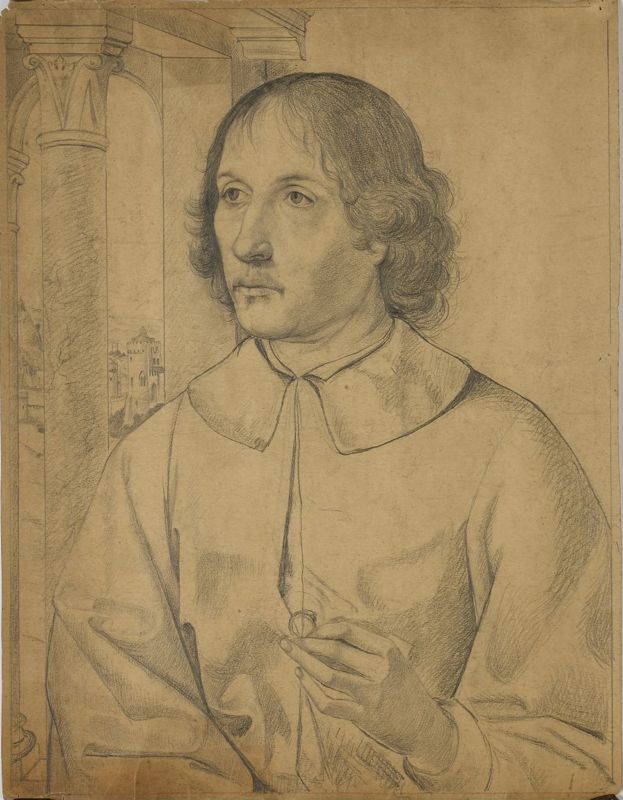 Portrait d'homme tenant une bague