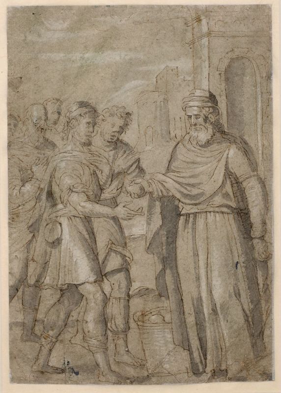 Tobit distribue la nourriture à l'affamé (?)