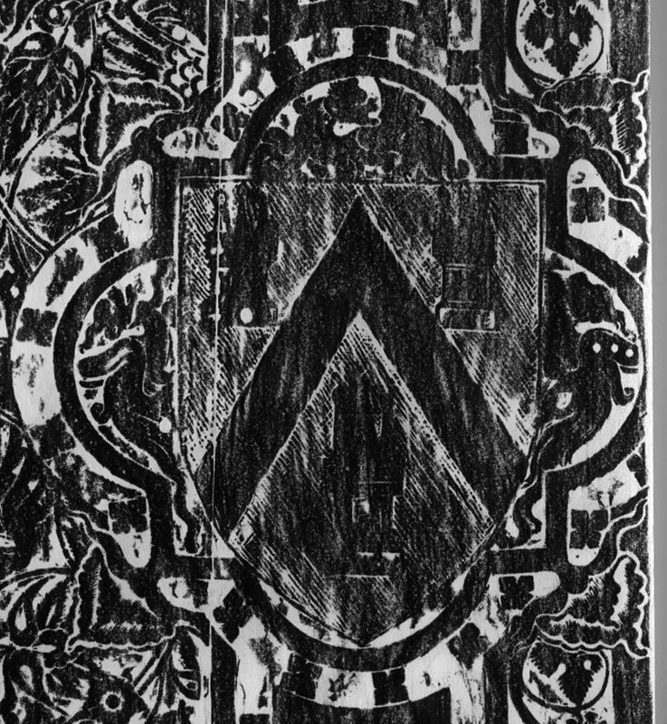 Wrijfprent van grafplaat van Wouter Copman, schepen en schatbewaarder (Brugge, Sint-Salvatorskerk)