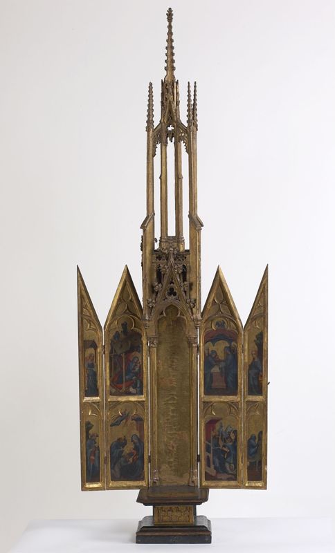 Torenretabel met scènes uit de kindsheid van Christus