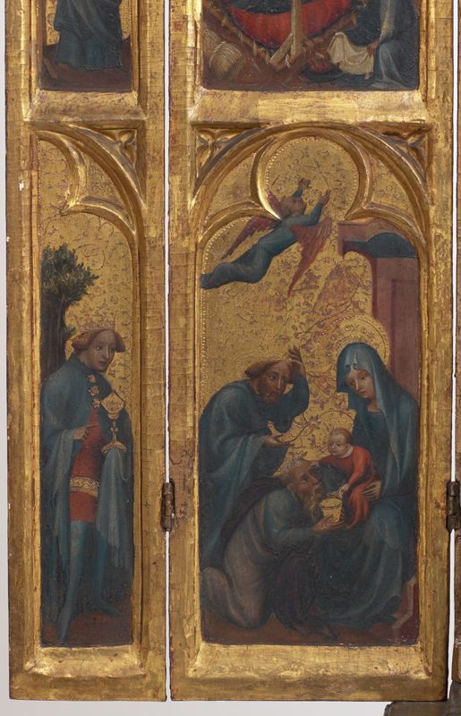 Torenretabel met scènes uit de kindsheid van Christus