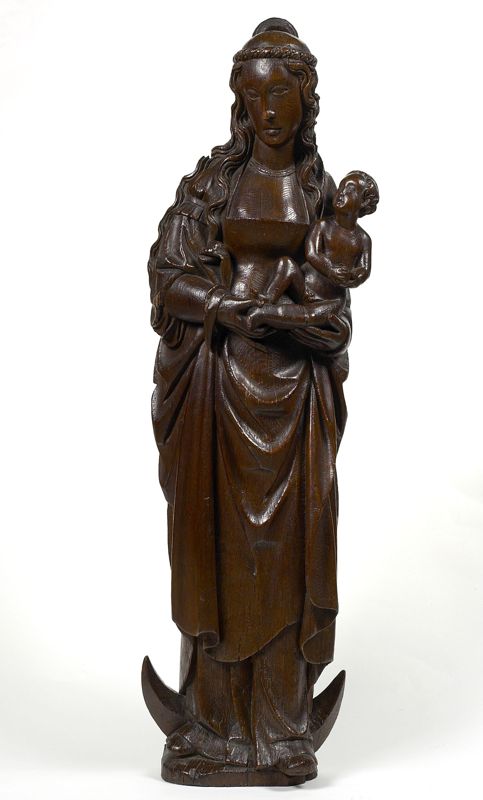 Vierge debout à l'enfant sur un croissant