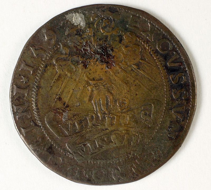 Gedenkpenning met wapenschild van abt Nicolaas Mutsaerts