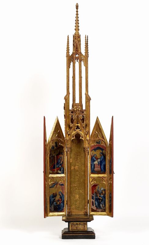 Torenretabel met scènes uit de kindsheid van Christus