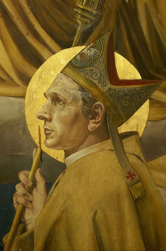 H. Hart van Jezus omringd door heilige Norbertijnen