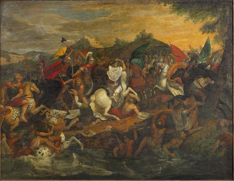 Alexander de Grote verslaat de Perzen aan de Granicusstroom