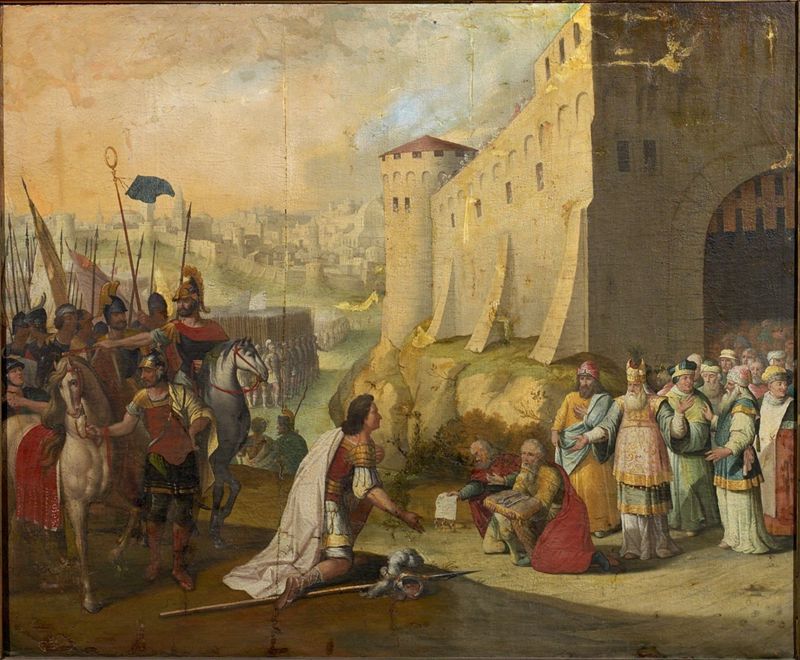 Alexander de Grote verovert Jeruzalem