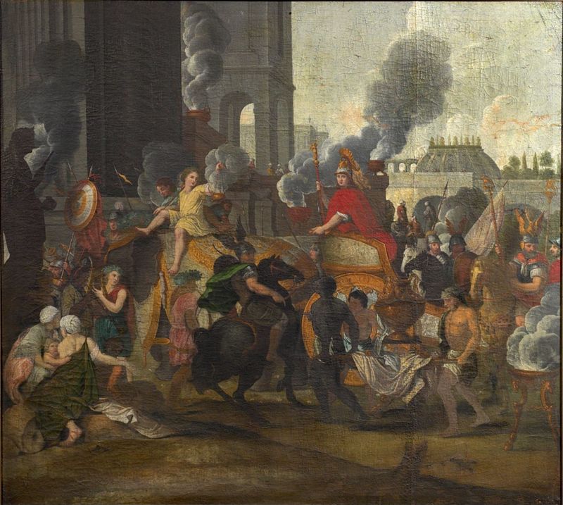 Triomftocht van Alexander de Grote in Babylon