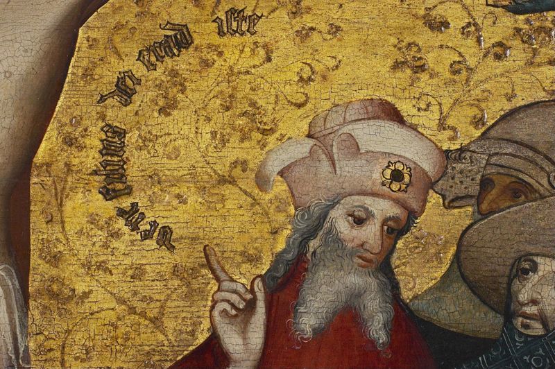 Kruisiging met de Heiligen Catharina en Barbara of Calvarie van de Huidenvetters