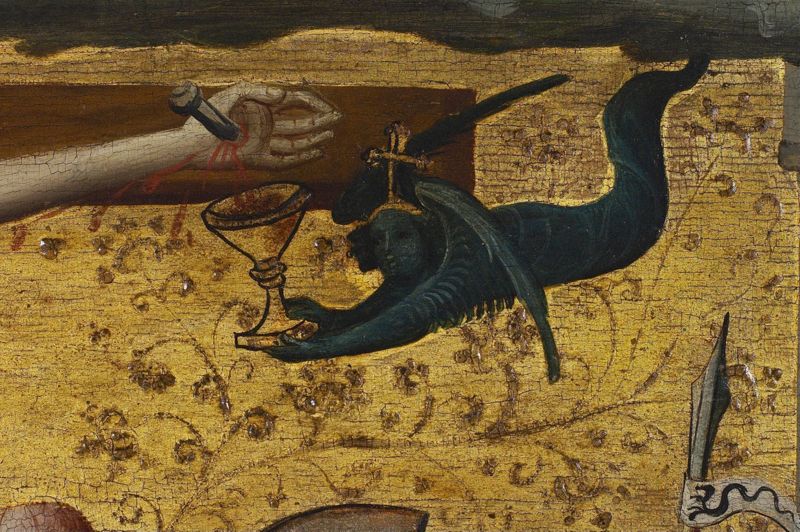 Kruisiging met de Heiligen Catharina en Barbara of Calvarie van de Huidenvetters