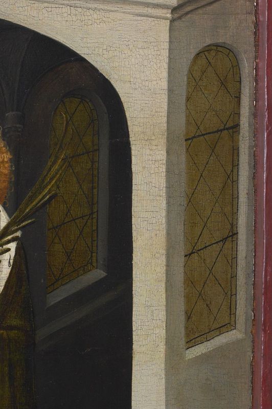 Kruisiging met de Heiligen Catharina en Barbara of Calvarie van de Huidenvetters