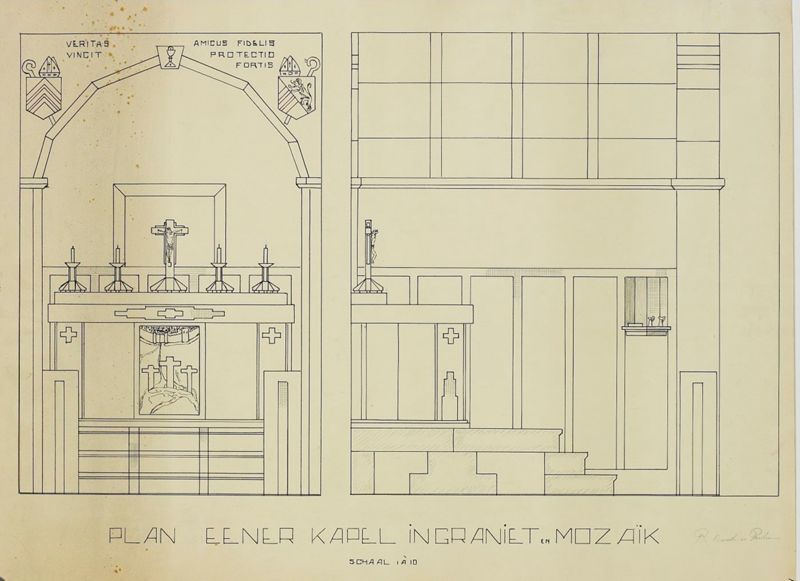 Ontwerp voor een kapel in graniet