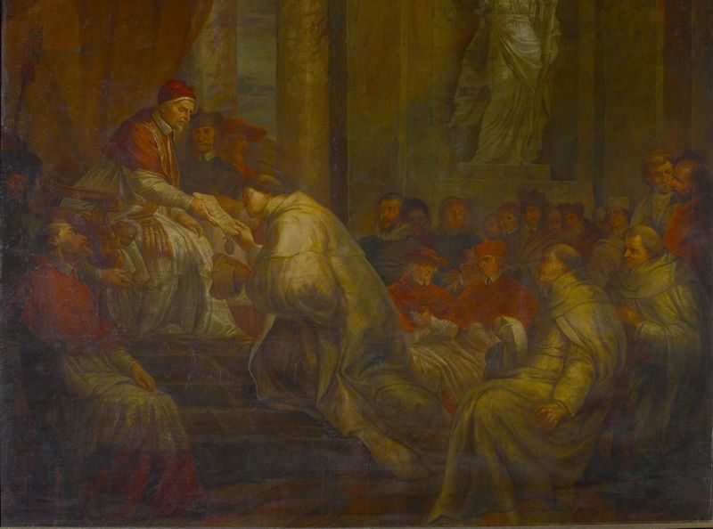 H. Norbertus ontvangt de regel van Paus Honorius II