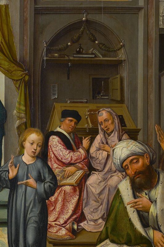 Jezus tussen de schriftgeleerden in de tempel