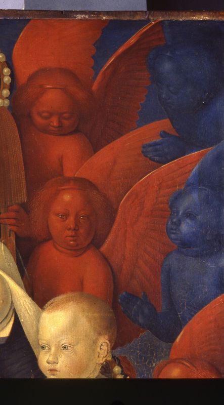 Maria en Jezus, omgeven door seraphijnen en cherubijnen