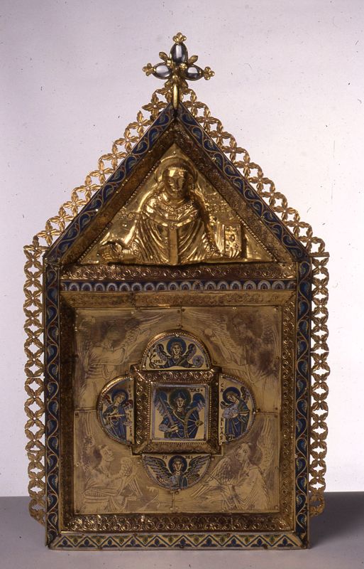 Reliquaire de saint Gondulphe en forme de pignon de châsse