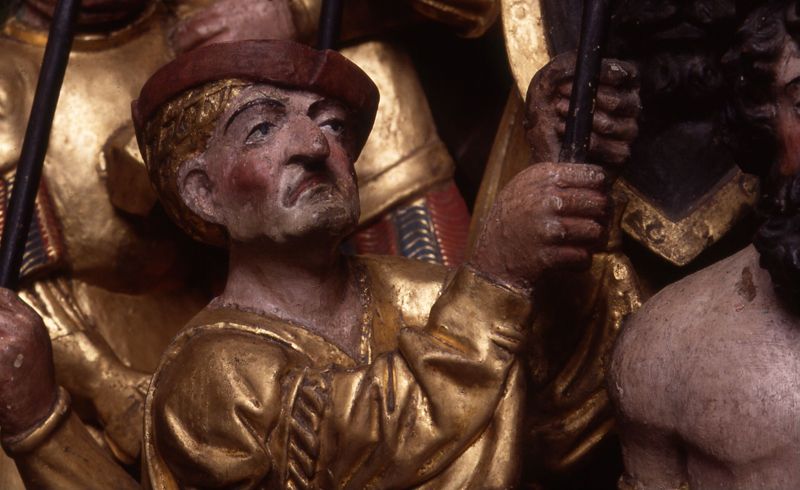Marteldood van de H. Christophorus en Leden van de Brusselse kolveniersgilde in aanwezigheid van Henri de Dongelberghe en Jérôme vander Noot