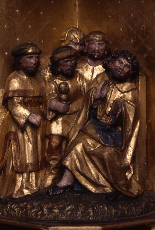 Marteldood van de H. Christophorus en Leden van de Brusselse kolveniersgilde in aanwezigheid van Henri de Dongelberghe en Jérôme vander Noot