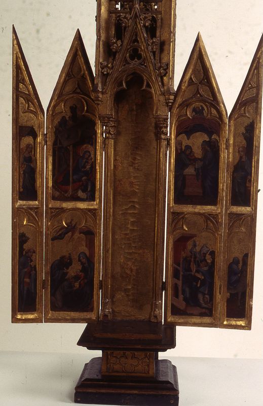 Torenretabel met scènes uit de kindsheid van Christus